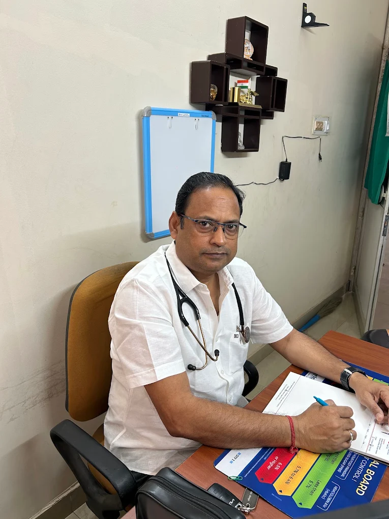 Dr Biraja Prasad Biswal consulting at DR CLINIC